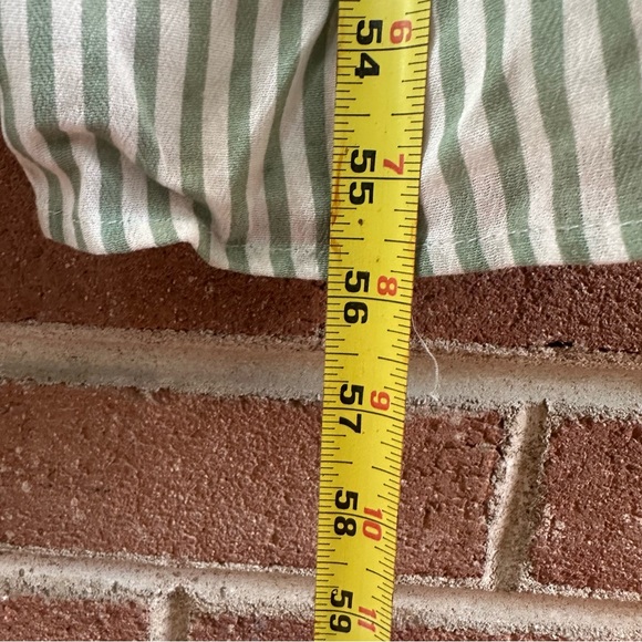 Strapless Jumpsuit Green White Seersucker XS Girl & The Sun - Picture 9 of 13